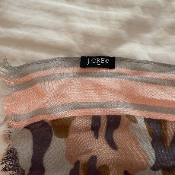 JCrew Camo Pink and Gray Scarf - Picture 3 of 3